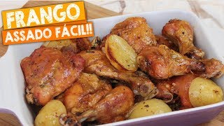 FRANGO ASSADO COM BATATAS  COXA E SOBRECOXA  Nandu Andrade [upl. by Ardnekal]