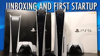 PS5 And PS5 Digital Edition Unboxing First Boot Up Taking Plates Off Installing New SSD Too Early [upl. by Alhsa]