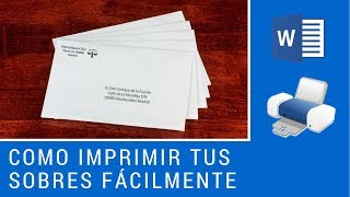 CÓMO IMPRIMIR SOBRES CON TU IMPRESORA [upl. by Cart]