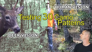 Simulated Deer Vision  Testing 30 Hunting Camo Patterns LARGEST COMPARISON [upl. by Howlend]