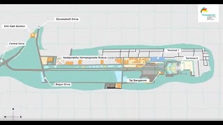 T2 at BLR Airport Route Map [upl. by Cesya]