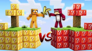 ISLA de LUCKY BLOCKS de MIKECRACK vs ISLA de LUCKY BLOCKS de RAPTOR Y FRAN 😱❓ MINECRAFT MODS [upl. by Enyehc501]