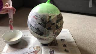 How to make a paper mache papiermâché globe  Earth Day craft [upl. by Natsyrt]