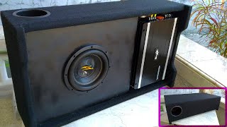 How to Make Underseat Downfiring Subwoofer BoxMounted Amp [upl. by Abrams680]