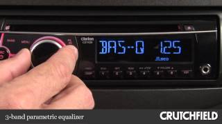 Clarion CZ102 CD Receiver Display and Controls Demo  Crutchfield Video [upl. by Lechner]