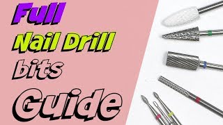 Nail Drill Bits Explained for Beginners [upl. by Martinic]