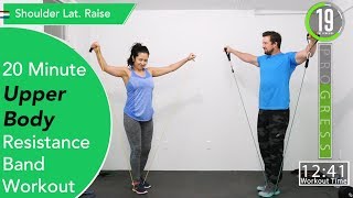 20 Minute Upper Body Resistance Band Home Workout [upl. by Irod271]