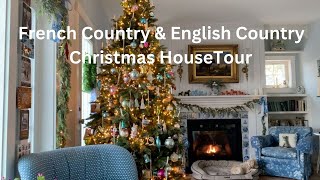 French Country amp English Country Cozy Christmas House Tour [upl. by Ikairik]