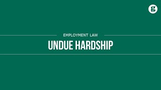 Undue Hardship [upl. by Wendy]