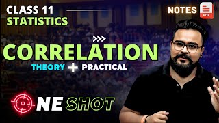 CORRELATION class 11 ONE SHOT  Complete Chapter  statistics by GAURAV JAIN [upl. by Kcirrek]