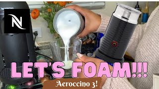 How To Foam Milk With Aeroccino 3 Make Coffee With Foam Tips amp Tricks  Easy Foamed Latte Recipe [upl. by Ehud94]