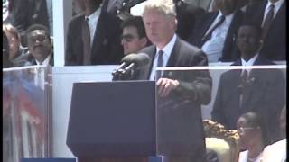 President Clinton at Arrival in PortauPrince Haiti 1995 [upl. by Epifano]