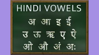 Hindi Vowels Pronunciation  Learn Hindi Alphabets [upl. by Karolina]