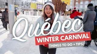 QUEBEC WINTER CARNIVAL  10 Things to do at Carnaval ft the Parade Ice Sculptures amp Food [upl. by Suirtimed]