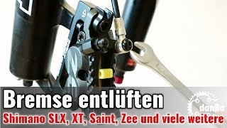 Shimano Scheibenbremse richtig entlüften Deore SLX XT XTR Zee Saint uvm Tutorial 7 [upl. by Grubb822]