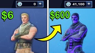 Trading a 6 Fornite Account to a 600 Rare Fornite Account [upl. by Ynohtnakram]