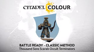 How to Paint Battle Ready Thousand Sons Scarab Occult Terminators – Classic Method [upl. by Anitram]