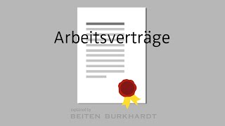 Arbeitsverträge [upl. by Ddet]