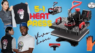 5 IN 1 HEAT PRESS MACHINE  VIVO HOME  HEAT PRESS MACHINE SETUP [upl. by Nilesoj]