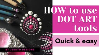 How to use dotting tools  Dot Mandala [upl. by Holtz]