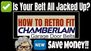 Retro Fit a Belt for Chamberlain Garage Door Openers  Easy Replacement [upl. by Bowes920]