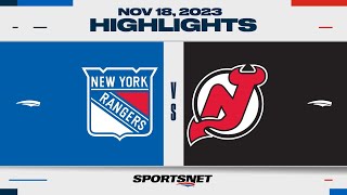 NHL Highlights  Rangers vs Devils  November 18 2023 [upl. by Lonny]