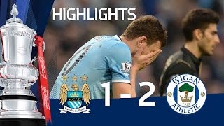 MANCHESTER CITY VS WIGAN ATHLETIC 12 Official goals and highlights FA Cup Sixth Round HD [upl. by Bocaj]