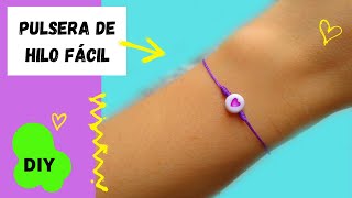 💜 Pulsera de Hilo Rápida y fácil de hacer para regalar  pulsera bonita de amistad shorts [upl. by Alih]