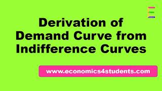 Derivation of demand curve from Indifference curves  class 12  BBM  BCOM  BA [upl. by Azerila231]