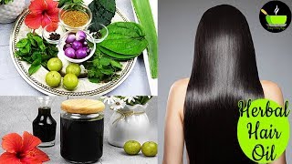 Homemade Herbal Hair Oil  How To Stop Hair Fall Naturally At Home  Hair Oil For Long amp Strong Hair [upl. by Broida692]