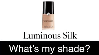 Find Your Shade  Armani Luminous Silk Foundation [upl. by Polad]