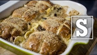 HOT CROSS BUN amp BUTTER PUDDING RECIPE  SORTED [upl. by Ailaza47]