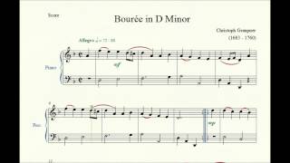 Bourrée in D Minor  Christoph Graupner  Piano Repertoire 1 [upl. by Ajed]