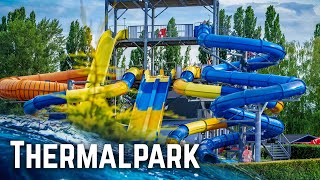 ALL WATER SLIDES at Thermalpark Dunajská Streda Slovakia [upl. by Tannen]