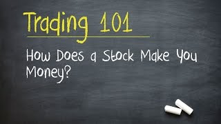 Trading 101 How Does a Stock Make You Money [upl. by Mieka]