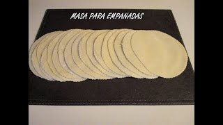 COMO HACER MASA PARA EMPANADAS RECETA FÁCIL [upl. by Reiko]