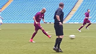 Pep Guardiola Makes Surprise Appearance In Manchester City Staff Game [upl. by Nuris977]