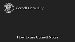 How to Use Cornell Notes [upl. by Magdaia814]