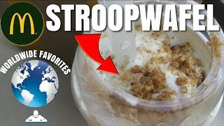 McDonalds® Stroopwafel McFlurry® Review  WorldWide Favorites Menu [upl. by Llemrej]