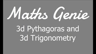 3d Pythagoras and 3d Trigonometry [upl. by Sosna]