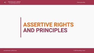 15 Assertive Rights and Principles  ASSERTIVENESS BASICS  PSYCHOLOGY CORNER [upl. by Hendricks]