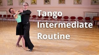 Tango Intermediate Dance Routine and Figures [upl. by Tirrej614]