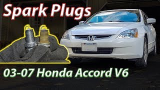 Replacing Spark Plugs 0307 Accord V6 [upl. by Hartman]