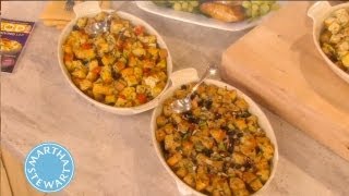 Basic Bread Stuffing HowTo  Thanksgiving Recipes  Martha Stewart [upl. by Anselmo]