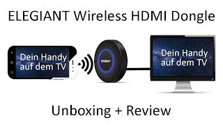 ELEGIANT Wireless HDMI Dongle Unboxing  Review [upl. by Ogden201]