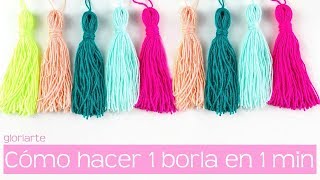 Cómo hacer borlas o flequillos en 1 minuto How to make tassels in 1 minute [upl. by Oralle]