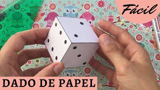 🎲 Cómo hacer un DADO de PAPEL FÁCIL 🎲  Manualidades  Origami [upl. by Cindra140]