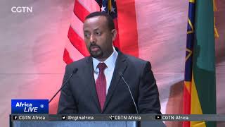 Prime Minister Abiy Ahmed meets Ethiopians living in America [upl. by Harriet478]