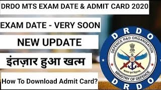 DRDO MTS EXAM DATE 2020  DRDO MTS exam kab hoga latest news  DRDO MTS exam date date news 2020 [upl. by Asereht]