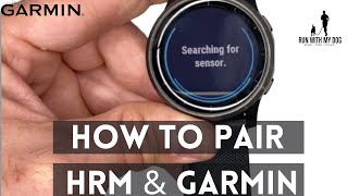 How to pair Heart Rate Monitor to a Garmin watch [upl. by Serilda]